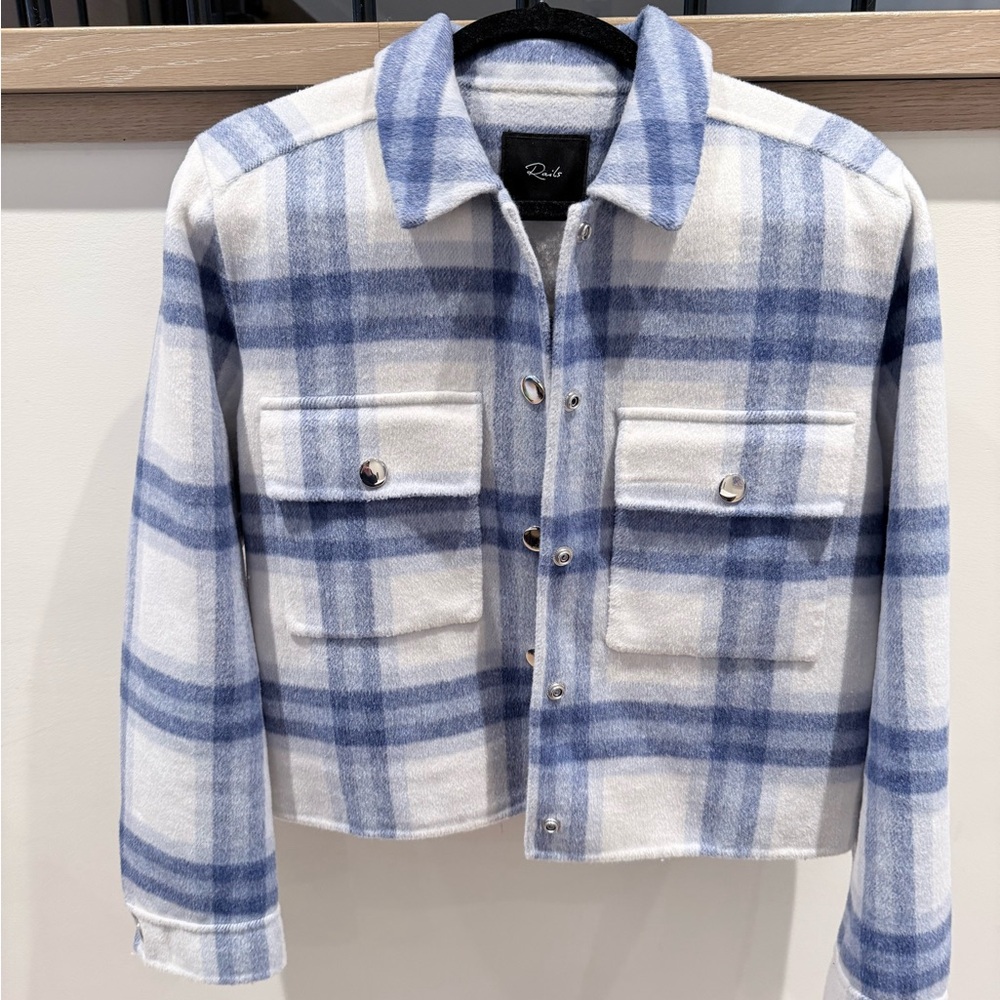 Rails Blue and Cream Plaid jacket